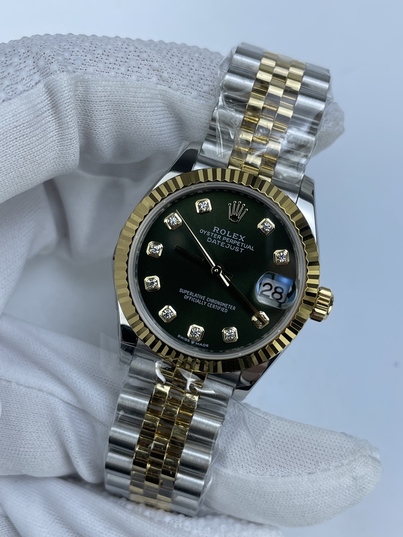 (준비완료/특급배송)NO.2520/롤렉스 데이저스트 31mm 여성용 시계 그린다이얼 (할인판매)