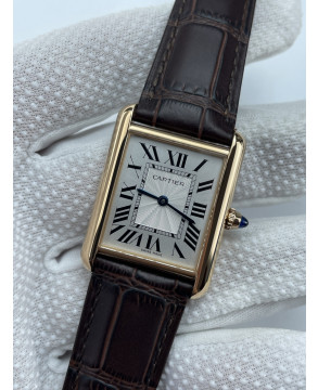 (준비완료/특급배송)NO.3397/AF공장 까르띠에 탱크머스트 25.5미리 라지사이즈 브라운스트랩