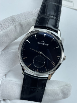 (준비완료/특급배송)NO.3555/ZF공장 예거 르클트르 마스터 울트라 씬 스몰 세컨즈 블랙다이얼 가죽